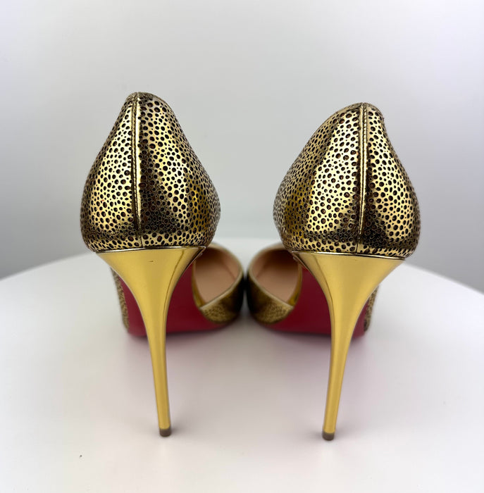 Christian Louboutin Gold Metallic Iriza