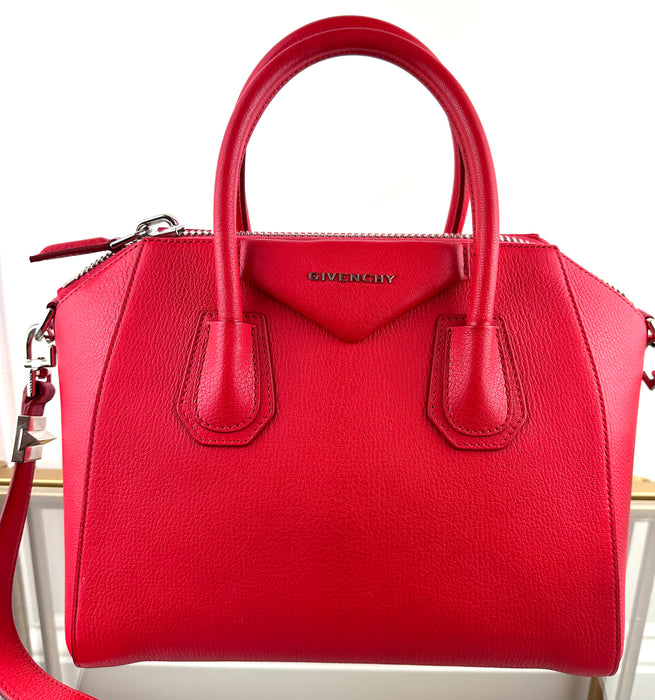 Givenchy Antigona Small Leather Bag in Red