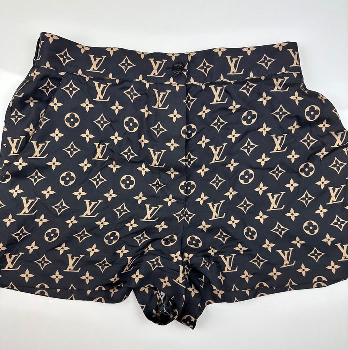 Louis Vuitton Brown Silk Shorts