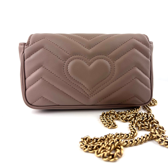 Gucci GG Marmont Super Mini Nude