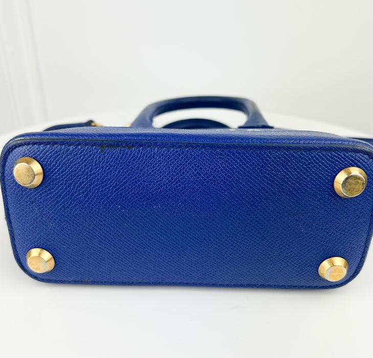 Balenciaga Grained Calfskin S Ville Top Handle Bag Royal Bleu