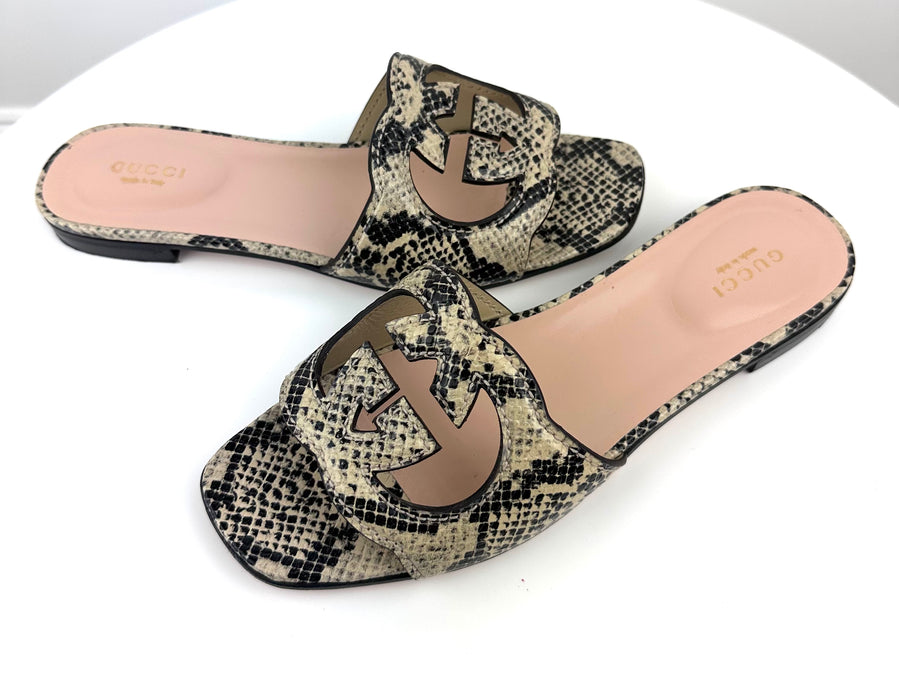 Gucci Women's Interlocking G cut-out slide sandal
