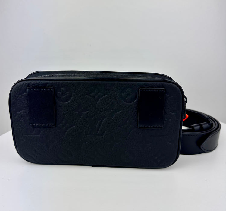 Louis Vuitton Taurillon Monogram Uniformes Solar Ray Soft Pochette Volga Belt Bag Black