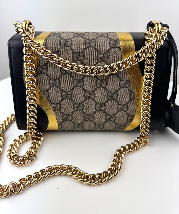 Gucci Padlock GG Supreme Small Leather and Canvas Shoulder Bag