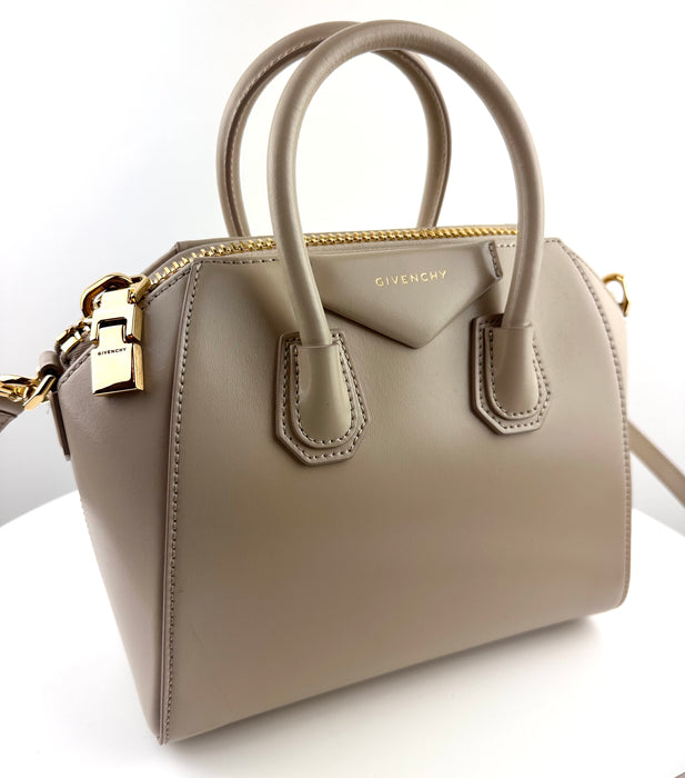 Givenchy Mini Antigona Leather bag Natural Beige