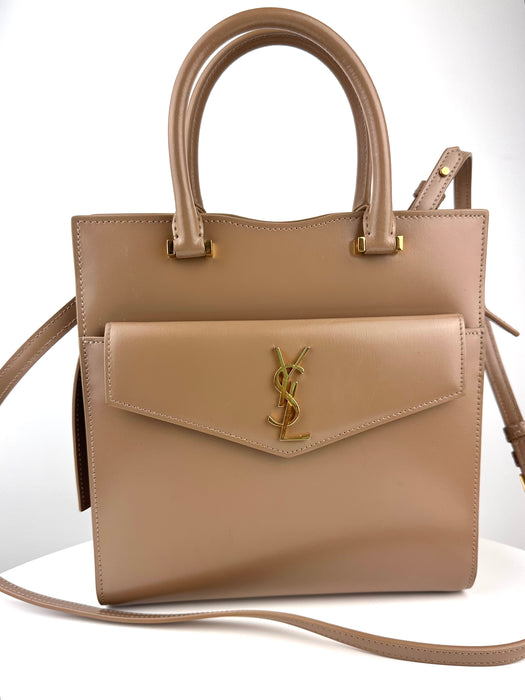 Saint Laurent Small Monogram Uptown tote Tan