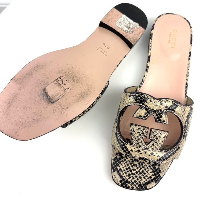 Gucci Women's Interlocking G cut-out slide sandal