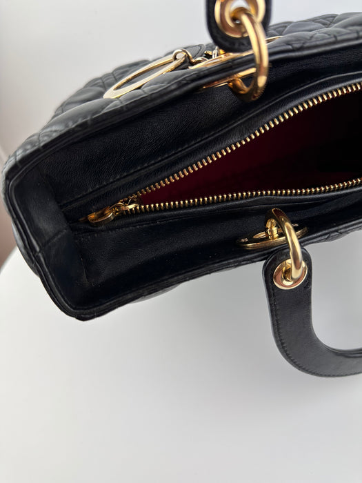 Dior Large Lady Dior Bag in Black Cannage Lambskin