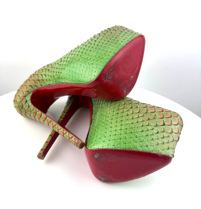Christian Louboutin Snake skin Daffodiles