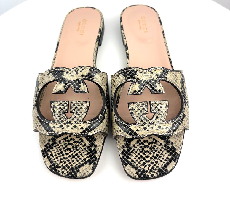 Gucci Women's Interlocking G cut-out slide sandal