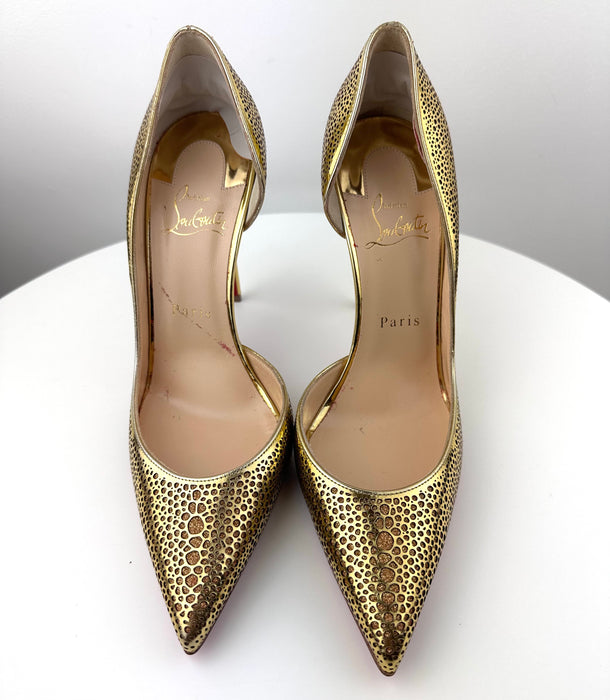 Christian Louboutin Gold Metallic Iriza