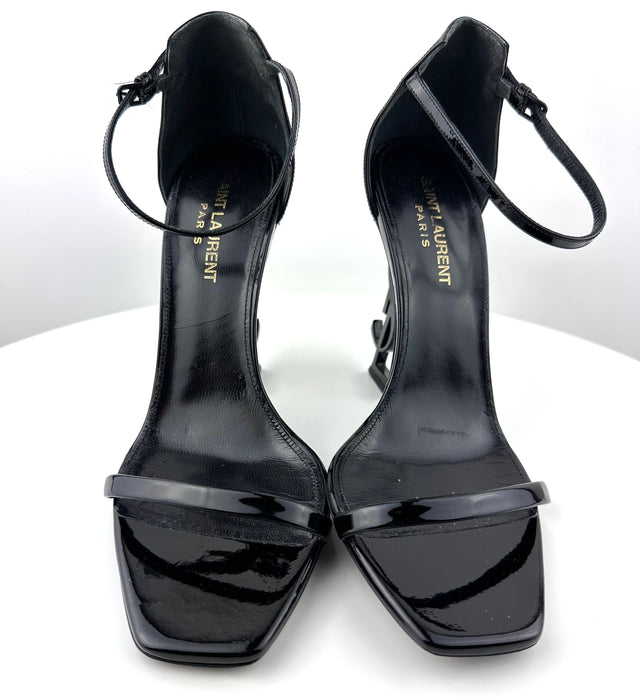 Saint Laurent Calf Opyum Sandals Black 38
