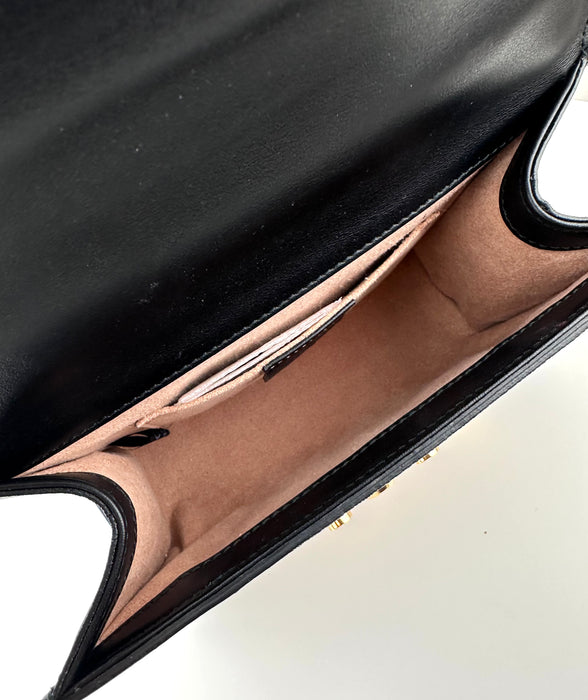 Gucci Padlock GG Supreme Small Leather and Canvas Shoulder Bag