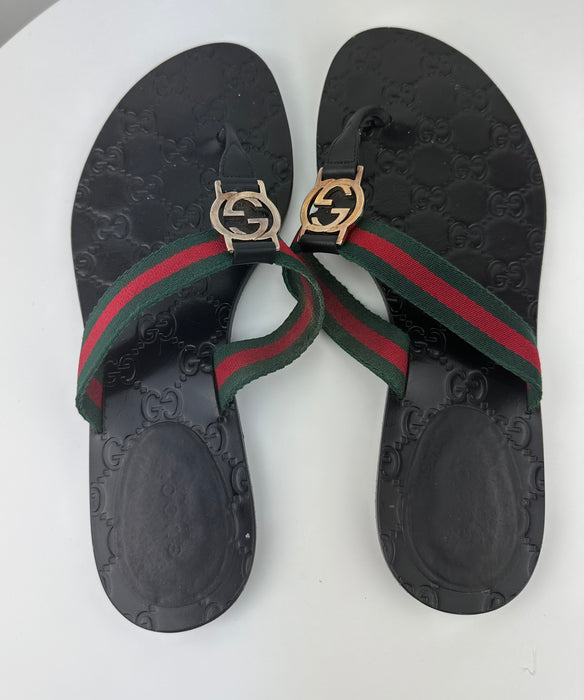 Gucci GG Web Thong Sandal