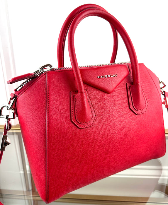 Givenchy Antigona Small Leather Bag in Red