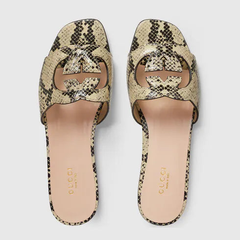 Gucci slides best sale snake print