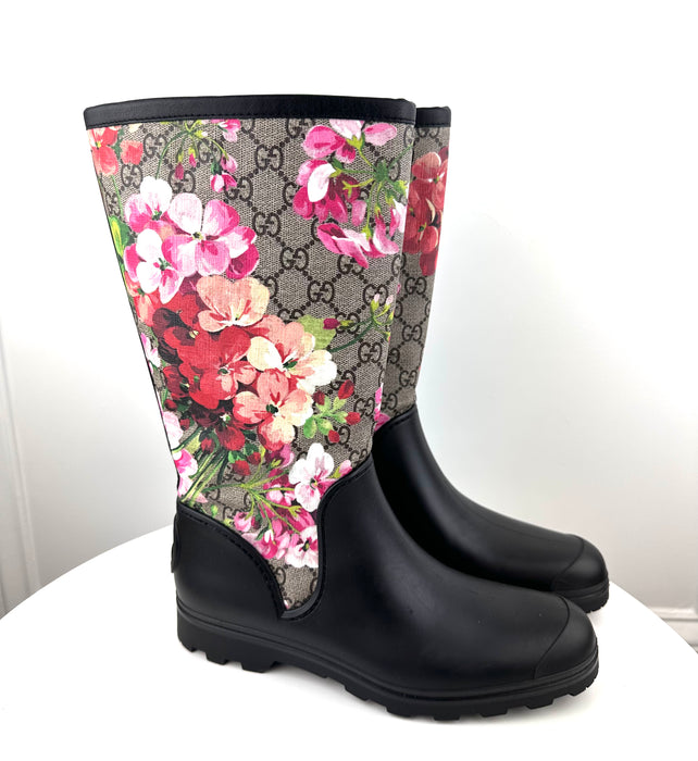 Gucci GG Blooms supreme rain boots