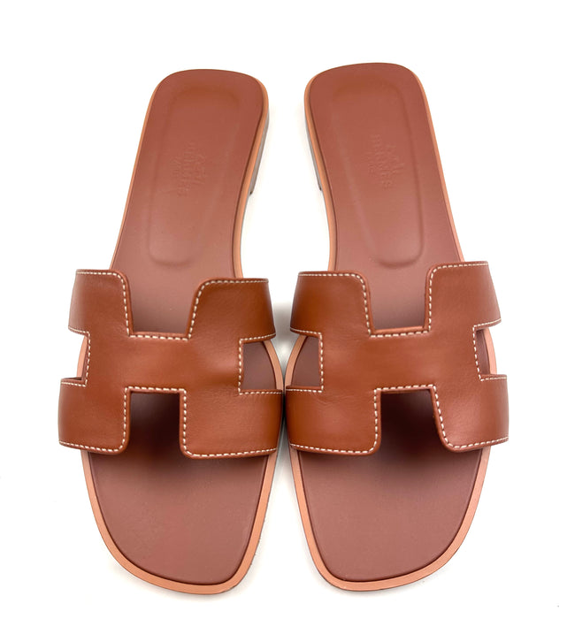 Hermes Oran Sandal in Brown