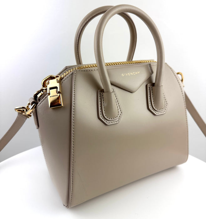 Givenchy Mini Antigona Leather bag Natural Beige