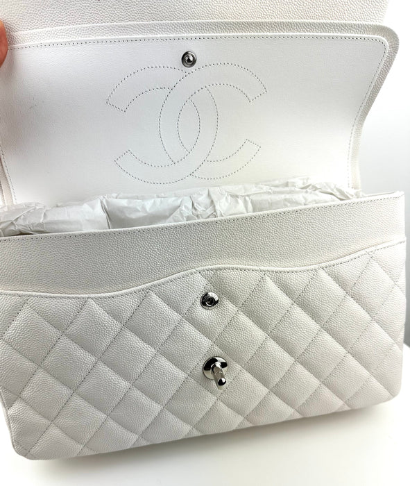 Chanel Caviar Jumbo Quilted Double Flap Bag