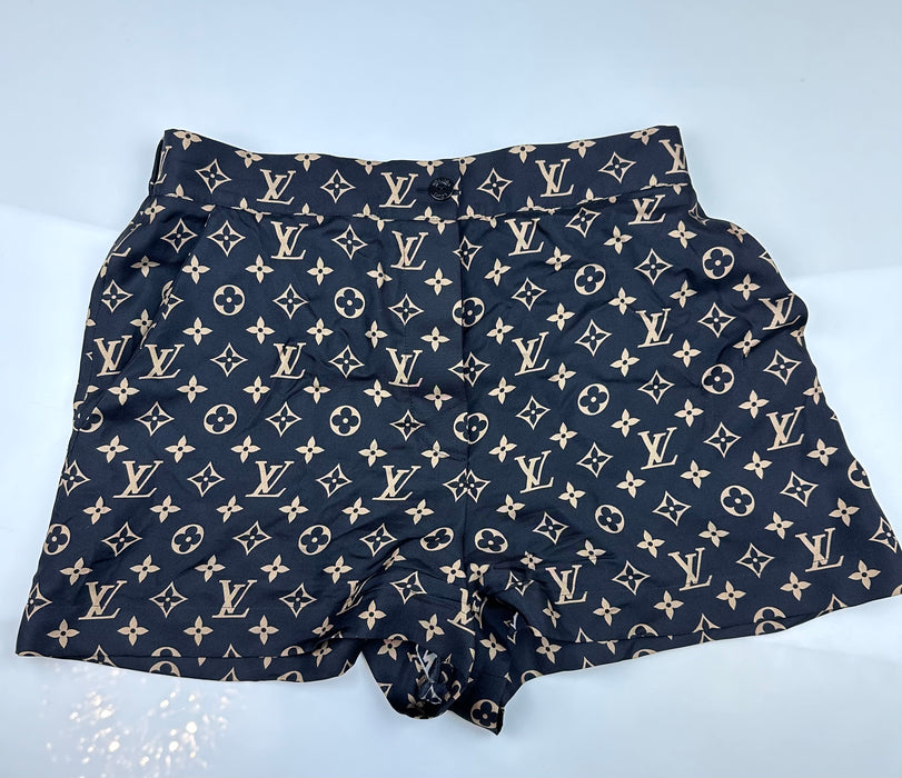 Louis Vuitton Brown Silk Shorts