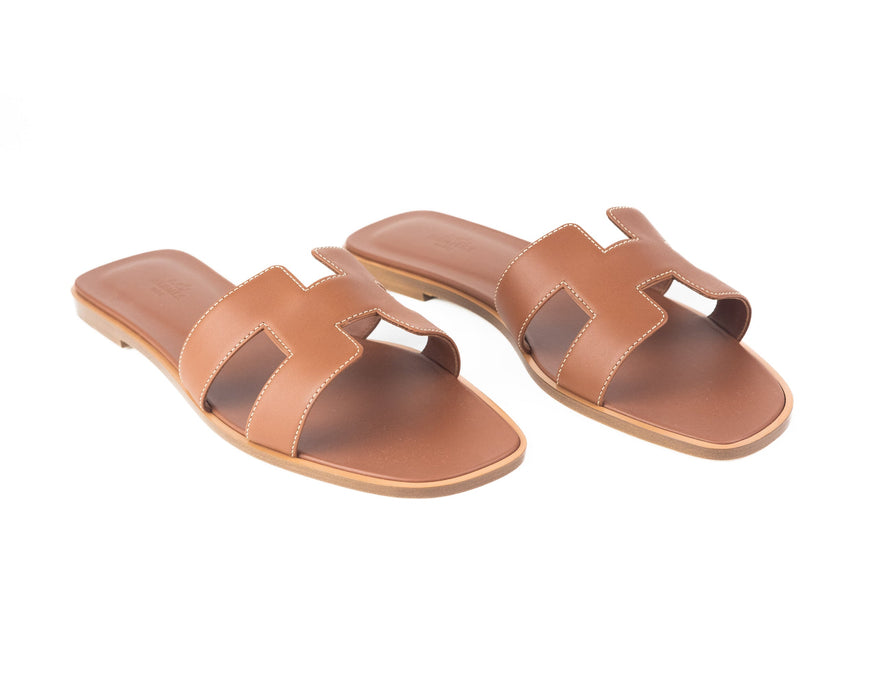 Hermes Oran Sandal in Brown