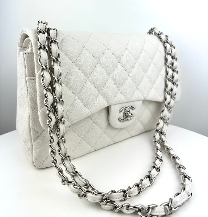 Chanel Caviar Jumbo Quilted Double Flap Bag