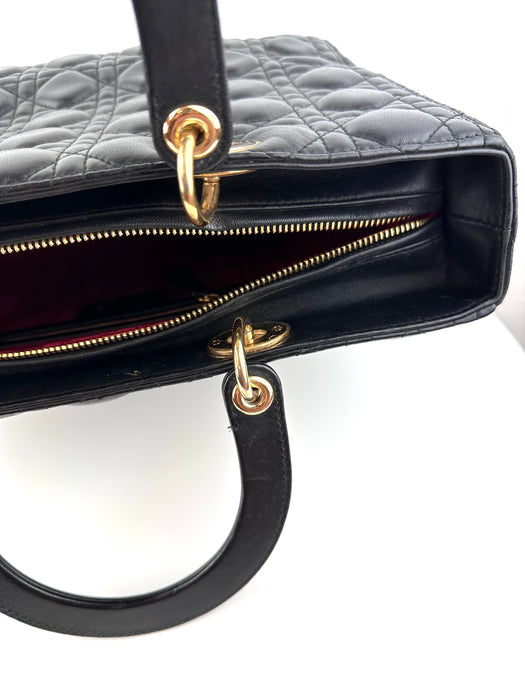 Dior Large Lady Dior Bag in Black Cannage Lambskin