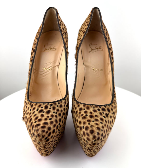 Christian Louboutin Leopard Calf hair Daffodiles