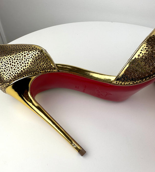 Christian Louboutin Gold Metallic Iriza