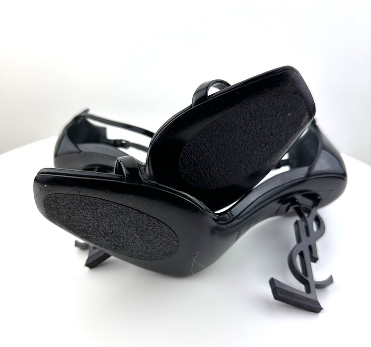 Saint Laurent Calf Opyum Sandals Black 38