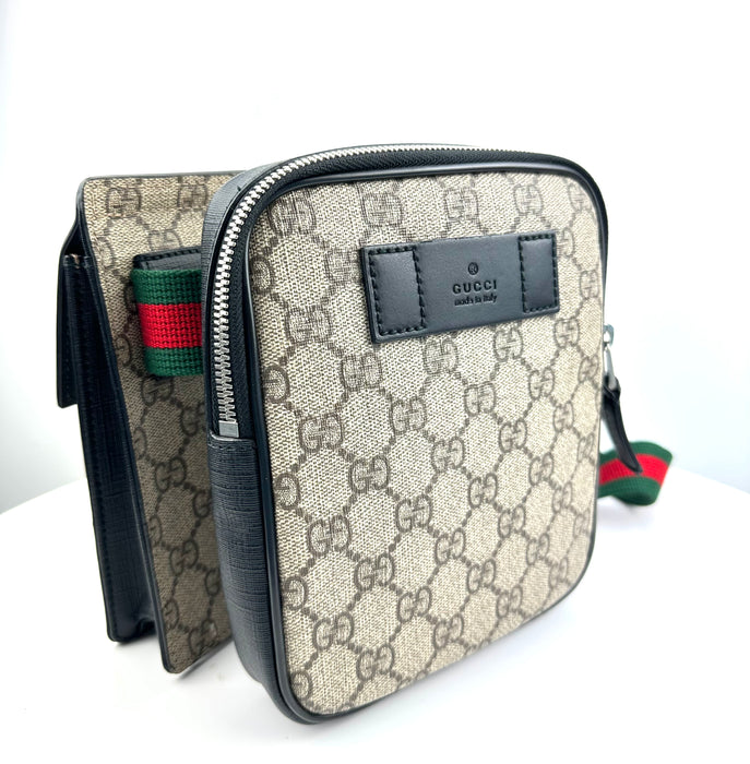 Gucci GG Supreme Double Web Belt Bag