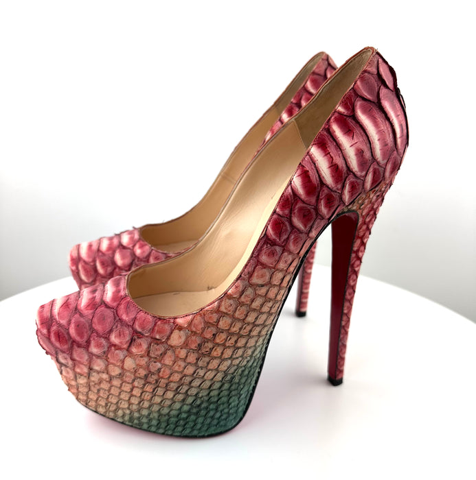 Christian Louboutin Snake skin Daffodiles