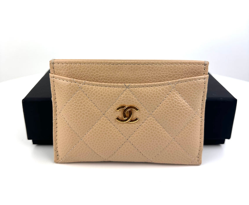 Chanel Classic Card Holder in Beige