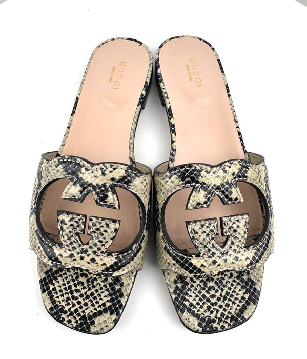 Gucci Women's Interlocking G cut-out slide sandal