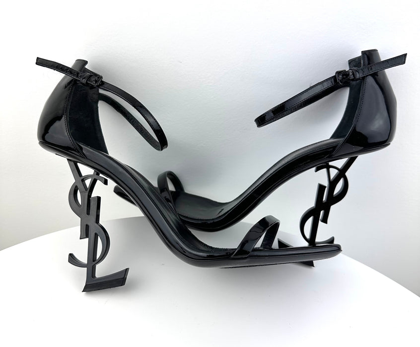 Saint Laurent Calf Opyum Sandals Black 38