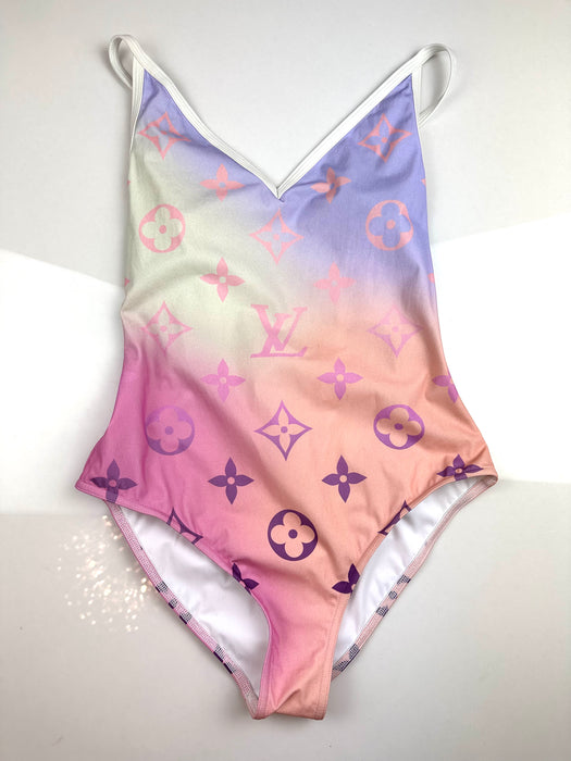 Louis Vuitton Monogram Gradient Cut-Out One-Piece Swimsuit