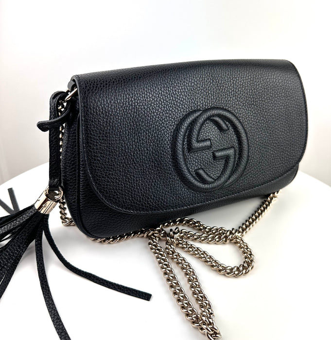 Gucci Soho Chain Medium Crossbody in Black