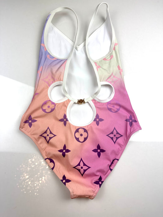 Louis Vuitton Monogram Gradient Cut-Out One-Piece Swimsuit