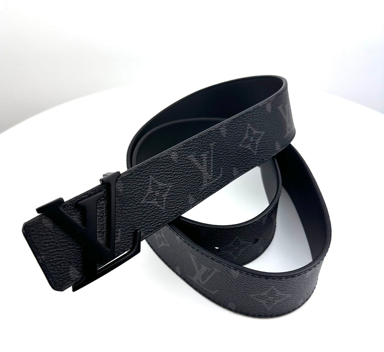 Louis Vuitton Initiales 40MM Matte Black Belt Belt