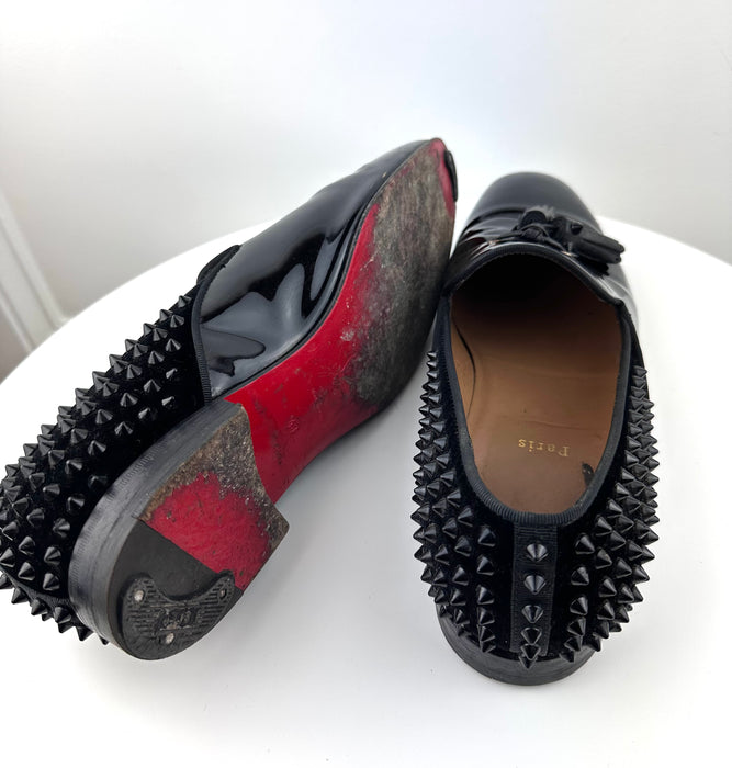 Christian Louboutin Men Patent spike Loafers