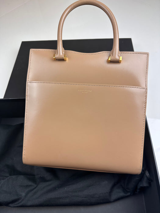 Saint Laurent Small Monogram Uptown tote Tan