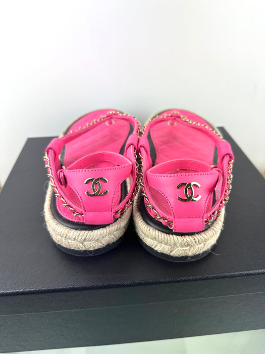 Chanel Pink Thong Sandals