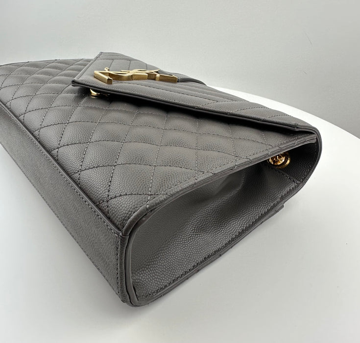 Saint Laurent Medium Envelope Shoulder Bag Grey
