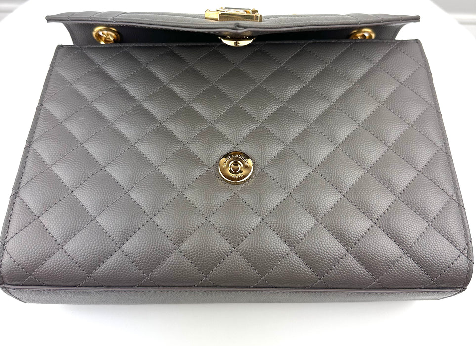 Saint Laurent Medium Envelope Shoulder Bag Grey