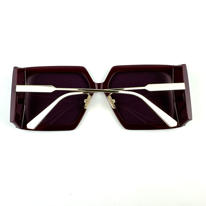 Christian Dior Solar Burgandy Oversized sunglasses
