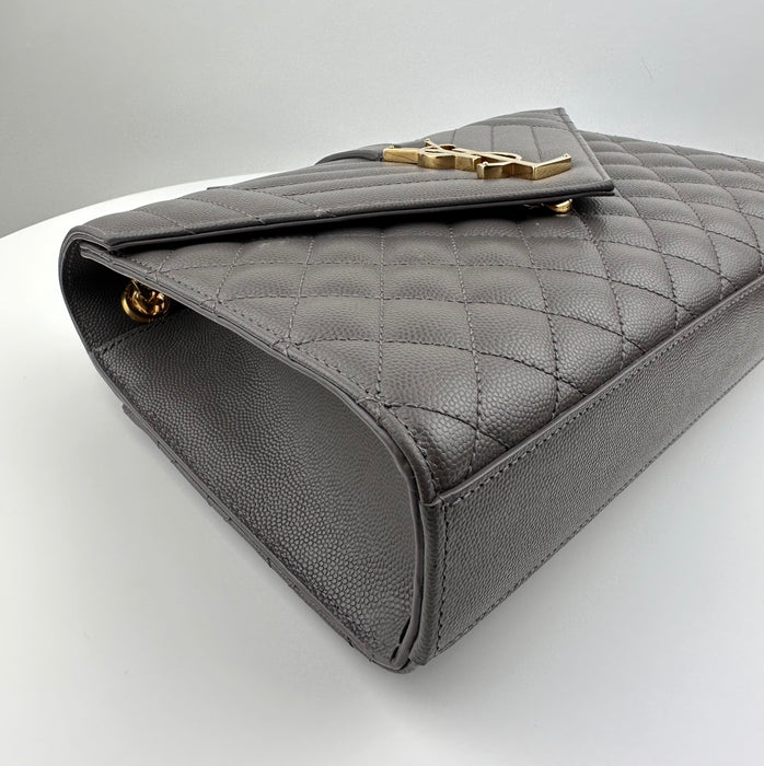 Saint Laurent Medium Envelope Shoulder Bag Grey