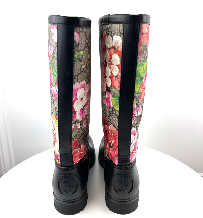 Gucci GG Blooms supreme rain boots