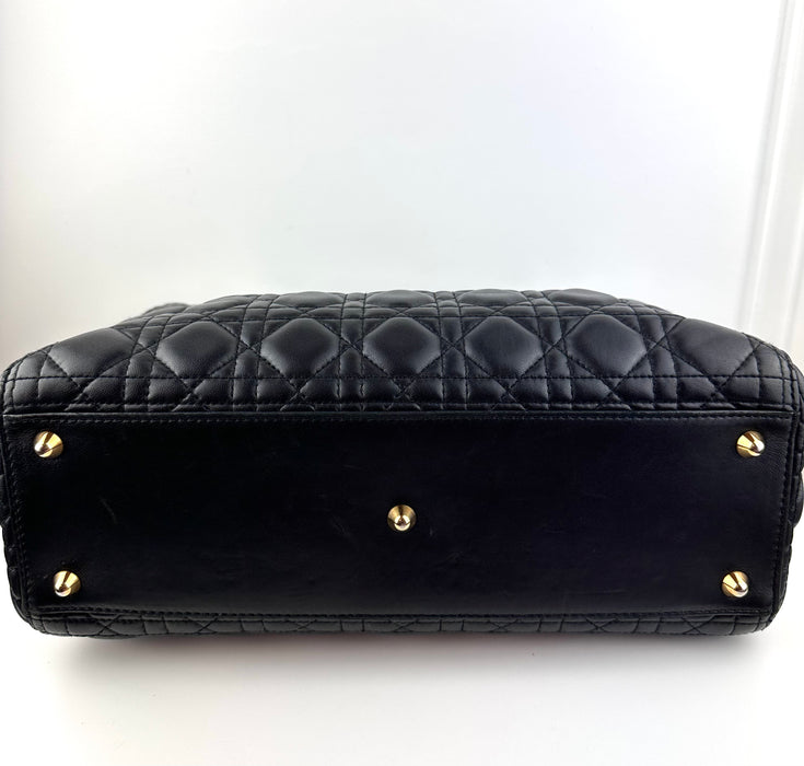 Dior Large Lady Dior Bag in Black Cannage Lambskin