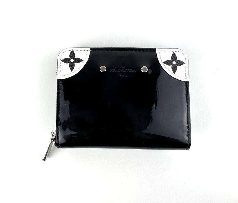 Louis Vuitton Patent Miroir Venice Zippy Wallet Black